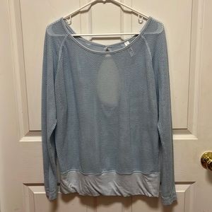 Women’s Long Sleeve See-Thru Shirt, Size L